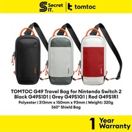 TOMTOC G49 Travel Bag for Nintendo Switch 2 - Black/Grey/Red