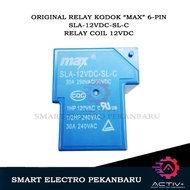 ORIGINAL BRAND "MAX" 6-PIN 12V 30A 6-LEG SLA-12VDC-SL-C RELAY BRAND MAX FROG 6PIN 1HP 120 V.AC Origi