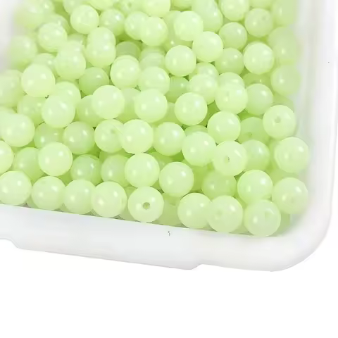 100Pcs/Bag Luminous Beads Fishing Space Beans 4mm 5mm 6mm Lure Light Glowing Float Balls For Outdoor