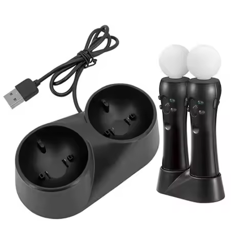 Dual Charger Charging Dock Station Stand Holder Base Sony Play Station PS4 VR Move PSVR PS 4 Control
