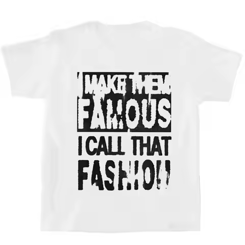 FaSHioN Lyrics Graphic T‑Shirt, 260gsm Heavyweight Cotton Unisex Oversized Casual Short‑Sleeve Tee f