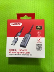 UNITEK HDMI 轉換 USB-C/A擷取卡（價錢可少議）