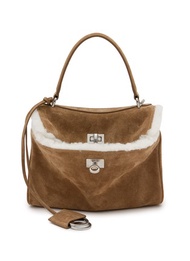 BALENCIAGA SMALL RODEO SUEDE LEATHER FLEECE SHOULDER BAG