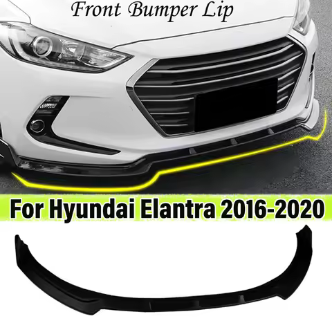 For Hyundai Elantra 2016-2020 Front Bumper Splitter Spoiler 3pcs Lower Bumper Bodykit Protector