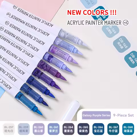 LANGUO New Colors Direct Liquid Acrylic Marker Soft Brush Marker Paint Pen For Manga Graffiti Drawin