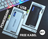 Powerbank Samsung B17 3 Usb Powerbank Portable Samsung Diskon