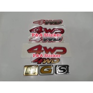 4WD/E/S Stickers For All TOYOTA TIGER Models Every Year