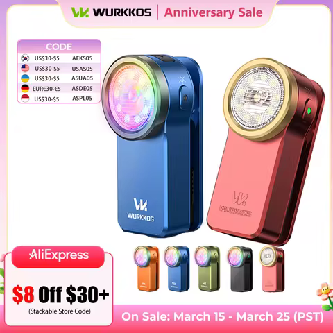 Wurkkos HD03 680LM USB C Rechargeable Pocket Flashlight Spot and Flood Portable EDC RGB Torch with M