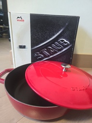 Staub 法國鑄鐵鍋 28cm 紅色