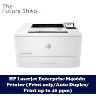 (Pre-Order) HP LaserJet Enterprise M406dn Mono Laser Printer (3PZ15A) - Print, Auto Duplex, Up to 40