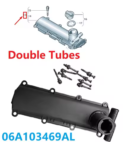 06A103469AL Double Tubes Engine Valve Cover For VW Skoda Octavia 1.6 01-11 06A 103 469 AL 06A103469B