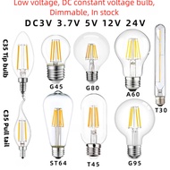 {Low Pressure DC 3V/3.7V/5V/12V/24V] Special Lighting Bulb E12/E14/E27 Screw Interior Outdoor Warm W