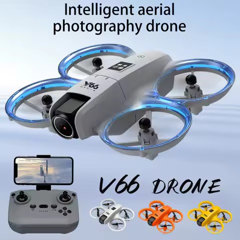 V66 Mini Drone 4K Profession HD 180 ° Lens Camera WiFi FPV RC Dron Obstacle Avoidance Foldable Helic