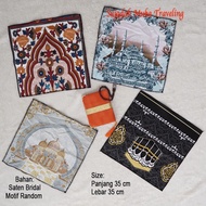 Durable Satin Square Face Prayer Rug Traveling Great B