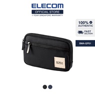 ELECOM 'GP01' Multi-purpose Gadget Pouch / Series 1 / For Smartphone / Keychain / Coins (Black, Navy