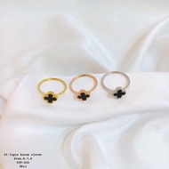 Cincin Tipis bunga hitam  DX-233