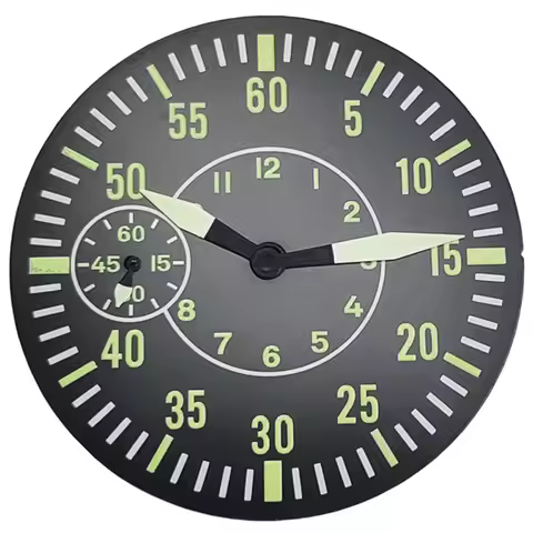 38.5mm 6497 Watch Dial With Watch Hands Green Luminous For ETA 6497 ST3600 Watch Faces Automatic Mov