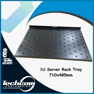 1U Server Rack Tray: Universal Fit for 22U and 42U Racks, 710x485mm Dimensions