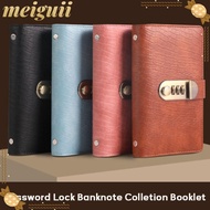 MEIGUII 100 Envelope Challenge Binder, Reusable Waterproof Saving Money Notebook, Thick PU Leather W