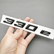 NEW 3D ABS Chrome Black Car Letters Logo 330e Rear Trunk Badge Emblem Decals For BMW 330e G20 G21 F3