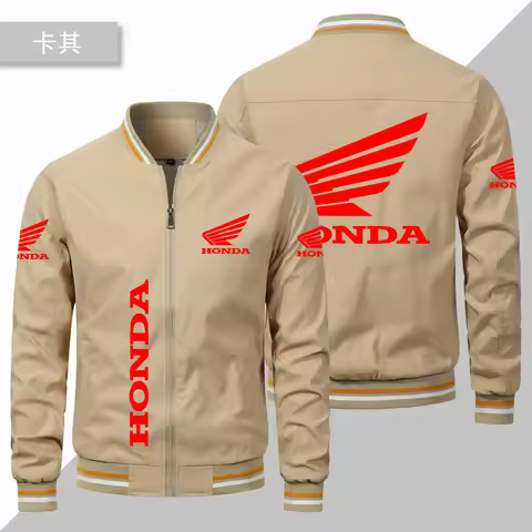 2025 New Fashionable Honda Red Wing HRC Racing Logo Printed Men's and Women's Loose Casual Jackets H