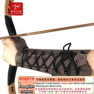 AT/🥏Ali Bow and Arrow Traditional Archery Leather Arm Guard Arm Guard Bow and Arrow Protective Gear 