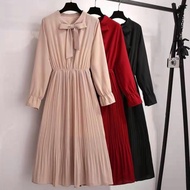 Dress Wanita Korea/Korea Dress Long Sleeve/Midi Dress Korea/Dress