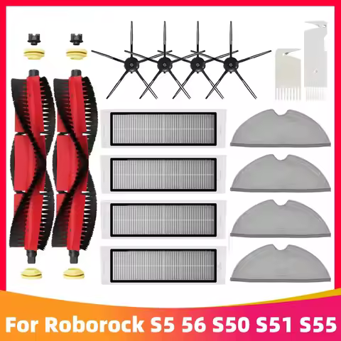 HEPA Filter Main Brush Side Brush for XiaoMi Roborock S5 Max S6 MaxV S6 Pure Vacuum Spare Parts