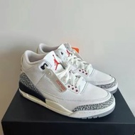 🎉原盒正品 Air Jordan 3“White Cement Reimagined”做舊潮流復古籃球鞋 白水泥 男女同款 白灰 2023