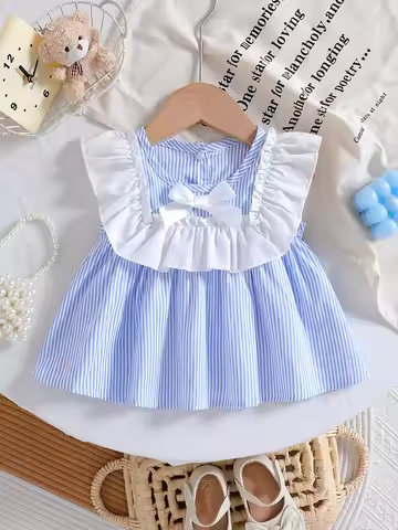 2025 New Arrival Sleeveless Dress with Bow Solid Fashionable Versatile Dress