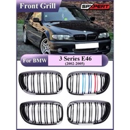 Bmw e46 2002-2005 4 door front grill double line BME46-FG03