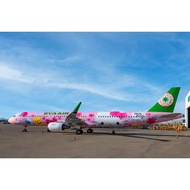 Luggage Sticker Waterproof EVA Airlines A321 AIR Size 165mm Pink Cute Aircraft Realistic Civil Hello