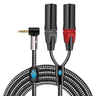 GOLLEY LION สายเคเบิ้ล Breakout Cable 3.5 "TRS ไปเป็น XLR ตัวผู้ Pro คู่1/8" TRS Stereo ถึง2 XLR Mal