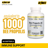 California Gold Nutrition, Bee Propolis 2X, Concentrated Formula, Immune Booster, Health Supplement, Gluten Free, 500 mg