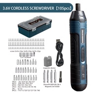 3.6V Cordless Portable Electric Screwdriver Torque Adjustable Straight Handle Drill Home Appliance M