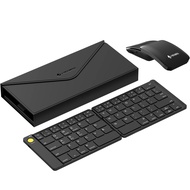 Wireless Keyboard and Mouse Combo | Foldable Bluetooth Multi-Device Keyboard | Sliding Mouse 2-in-1 