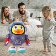 VEXUS Dancing Astronaut Duck Toy, Plastic Interactive Electric Dance Space Duck, Figures Doll Sound 