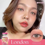 คอนแทคเลนส์ รุ่น Mini London By kitty kawaii มีสีเทา/ตาล Gray/Brown By Kitty Kawaii มีค่าสายตา (0.00