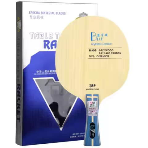 729 Blue ALC Carbon Table Tennis Blade Professional Offensive Ping Pong Blade 5+2 External ALC for Q