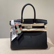🔥全新到貨🔥Hermes BIRKIN 30  Noir黑+銀扣+TOGO