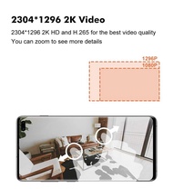Smart Camera 2K 1296P HD 360 Angle Home Security Indoor Cameras WiFi Baby Monitor Video Night IP Webcam for Xiaomi Mihome APP