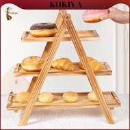 [AlmenclaabMY] Wood 3 Tier Serving Tray Tiered Serving Stand Dessert Stand 3 Tier Cupcake Stand for 
