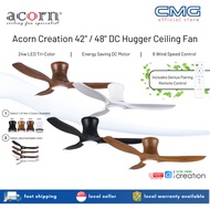 Acorn DC-168H Creation Hugger 42" / 48" Smart DC Motor Ceiling Fan with 20W Dimmable Tri-Color Light