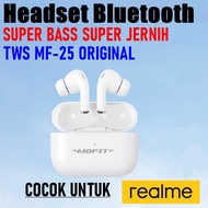 TWS Headset Bluetooth MF-25 Mofit ORIGINAL SUPER BASS for REALME 2 2 Pro Realme 3 Realme 5 5i 5s 6 7