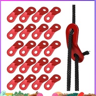 20PCS Aluminum Alloy Rope Tensioner Tent Guyline Cord Adjuster Dual Holes Wind Rope Tent Buckle Ultr