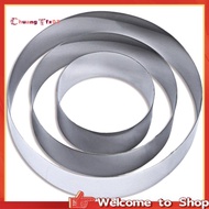 【Chuangtfx03】4/6/8 Inch Round Cake Mold Stainless Steel Baking Tool Cake Ring Set Biscuit Cutter Eng