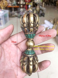 Pháp Khí Mật Tông Bằng Đồng-DxR:12x3.5cm Nặng 0.2kg- Chùy Kim Cang – Chày Kim Cang