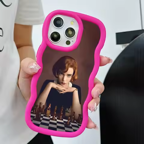 Anya Taylor Joy Wavy Edge TPU Mobile Phone Case for iPhone 17 16 15 14 13 12 11 Air Pro Max Plus Col
