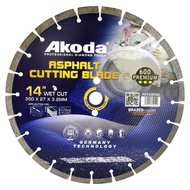 AKODA 14" Diamond Blade ROAD CUTTER (350x10x3.2x27mm) BLUE 600 PREMIUM ] AS14-B350 Asphalt Brick Con