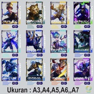 Dtf Iron-on Screen Printing Sticker Mobile Legends V9 Size A3 A4 A5 A6 Just Stick It On or Press